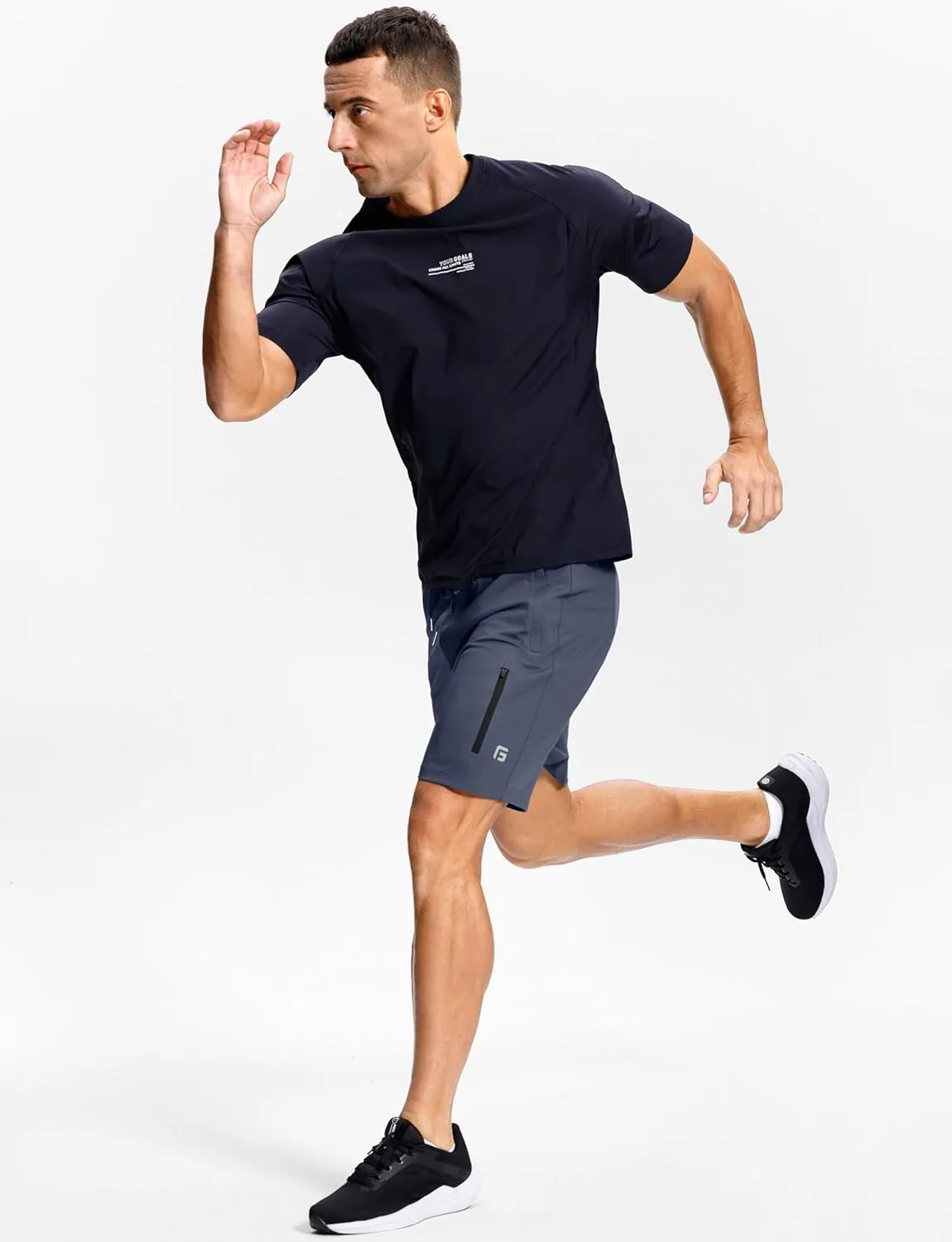 Men's Workout Shorts with Zipper Pockets 7" Quick Dry Lightweight Gym Athletic Running Shorts for Men