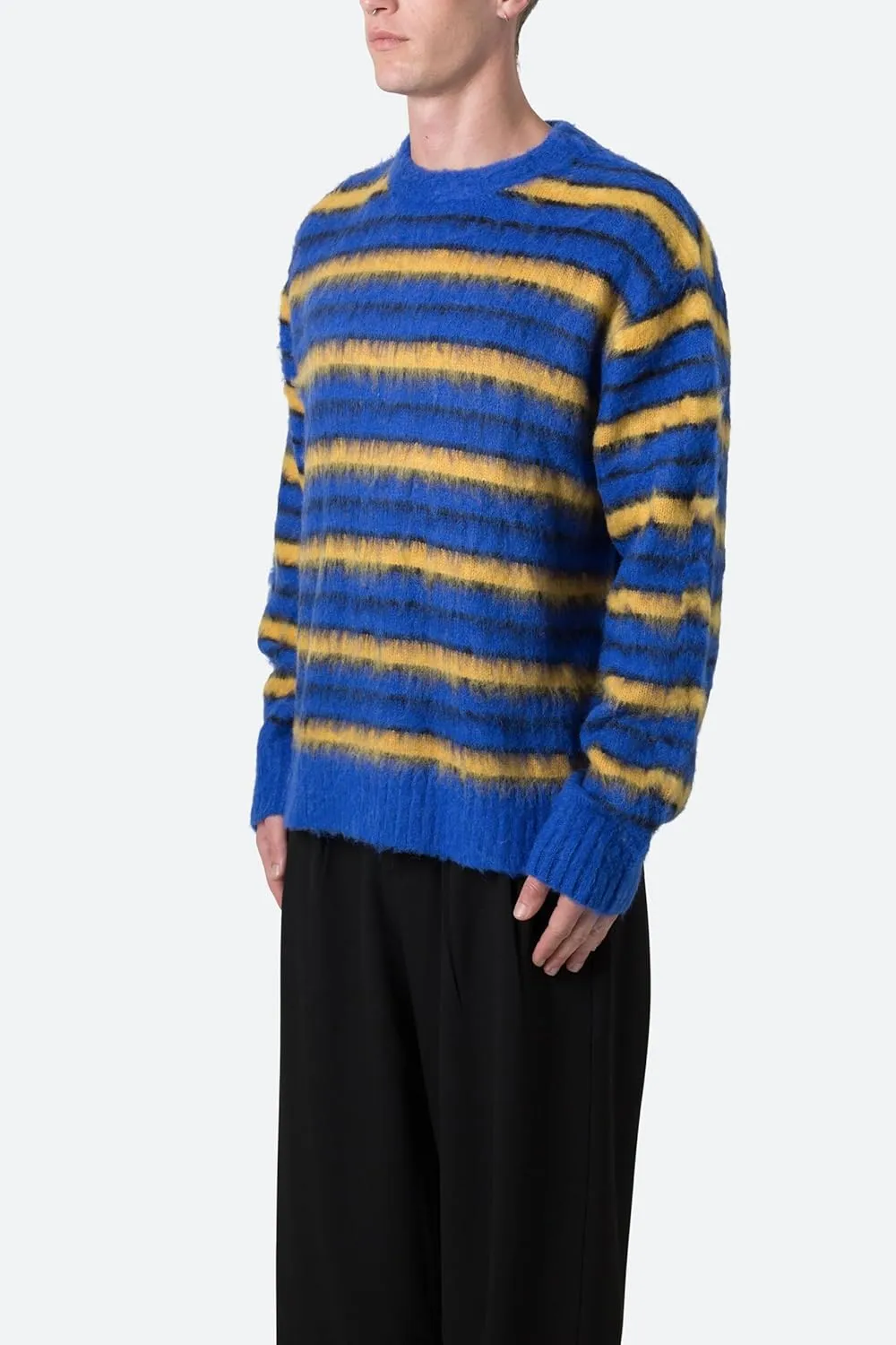 mnml Men's Striped Mohair Sweater