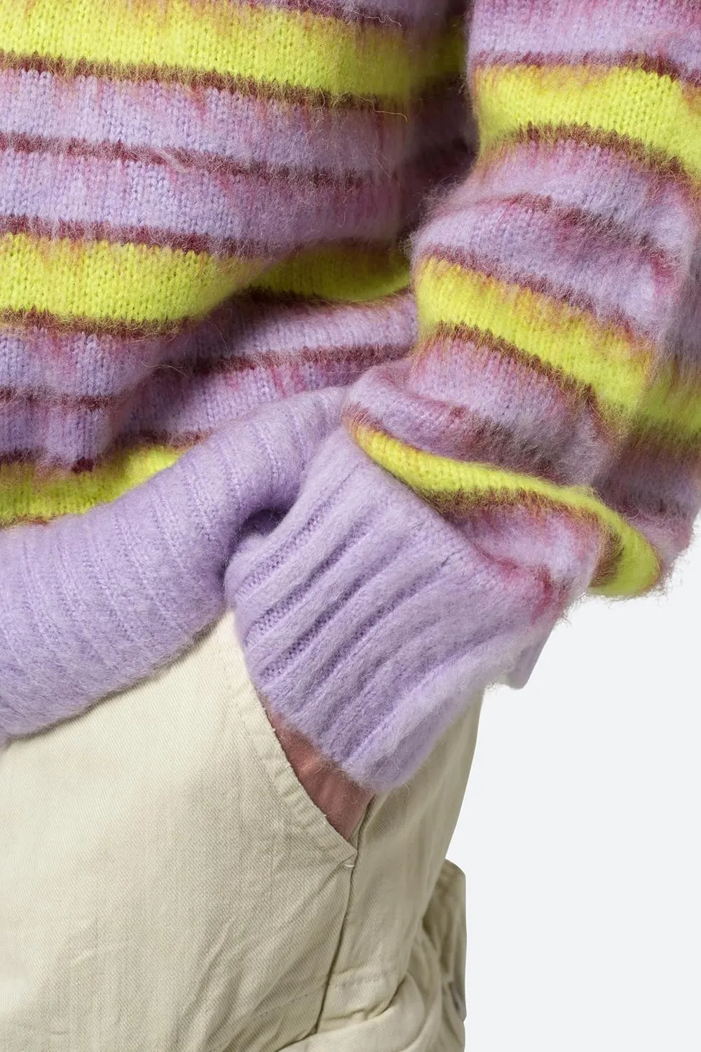 mnml Men's Striped Mohair Sweater