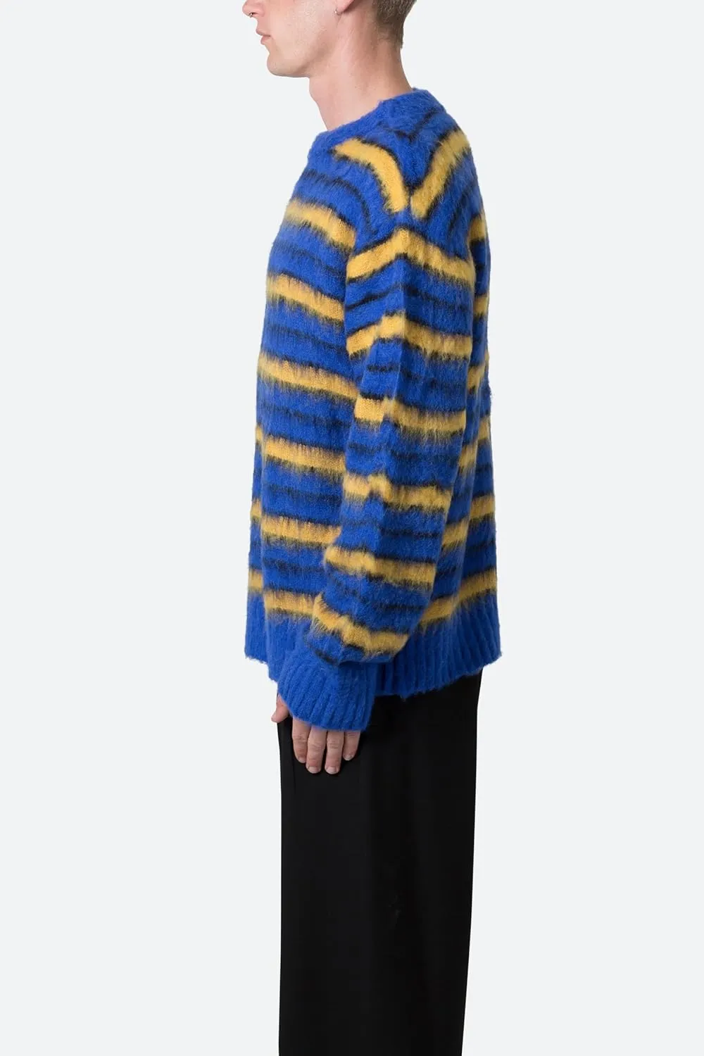mnml Men's Striped Mohair Sweater