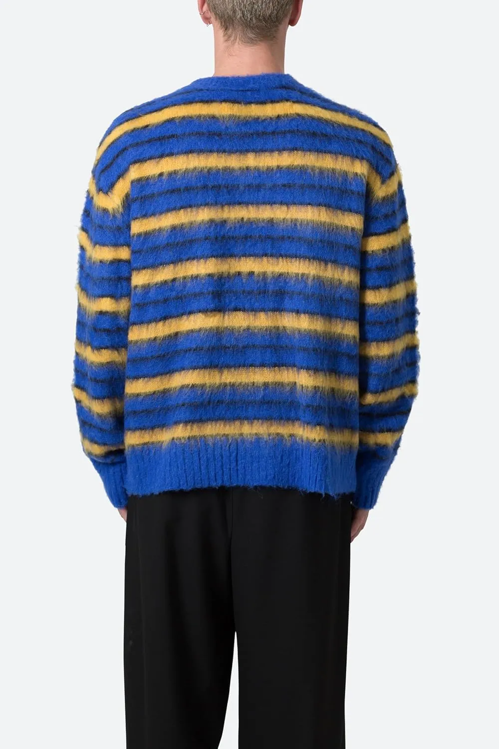 mnml Men's Striped Mohair Sweater