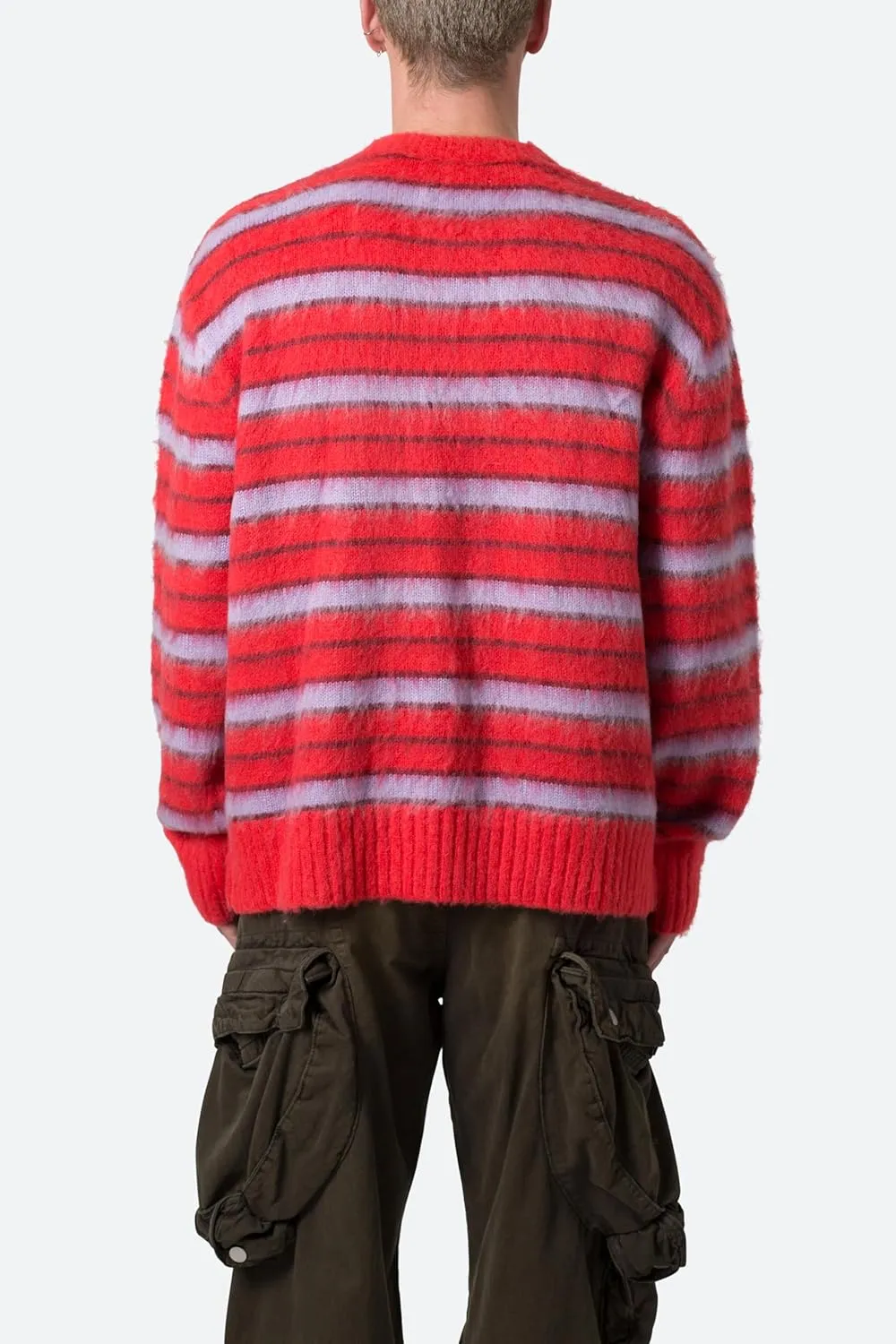 mnml Men's Striped Mohair Sweater