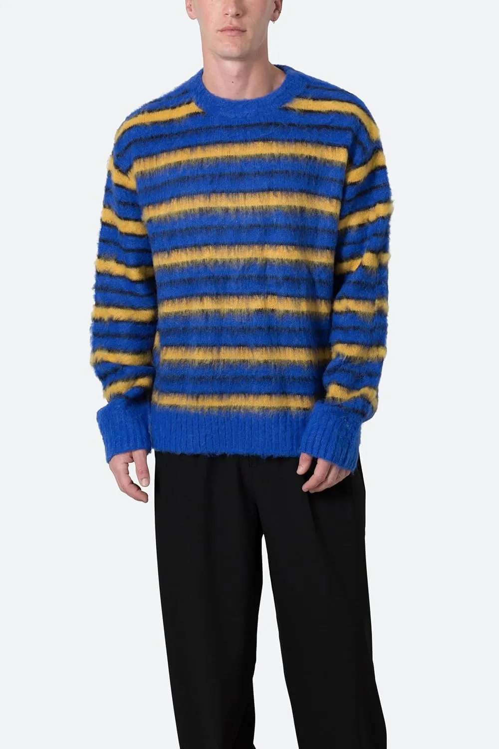 mnml Men's Striped Mohair Sweater