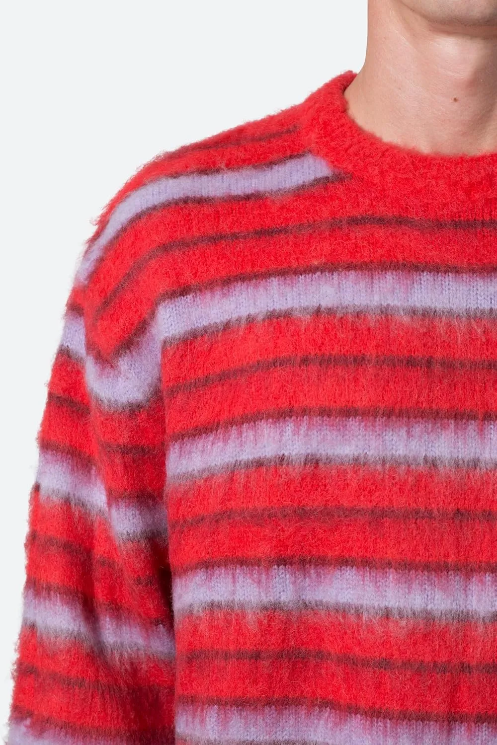 mnml Men's Striped Mohair Sweater