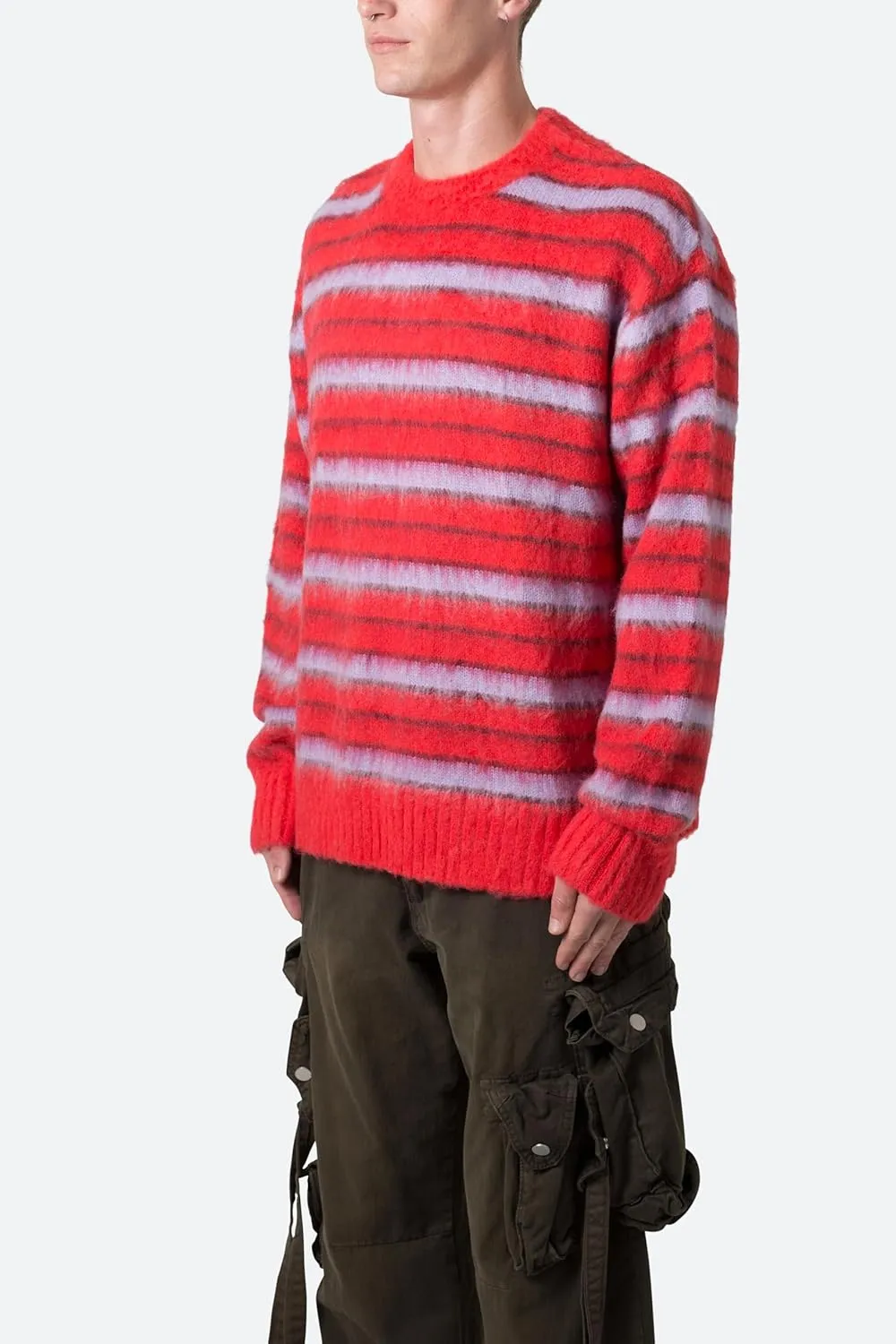 mnml Men's Striped Mohair Sweater
