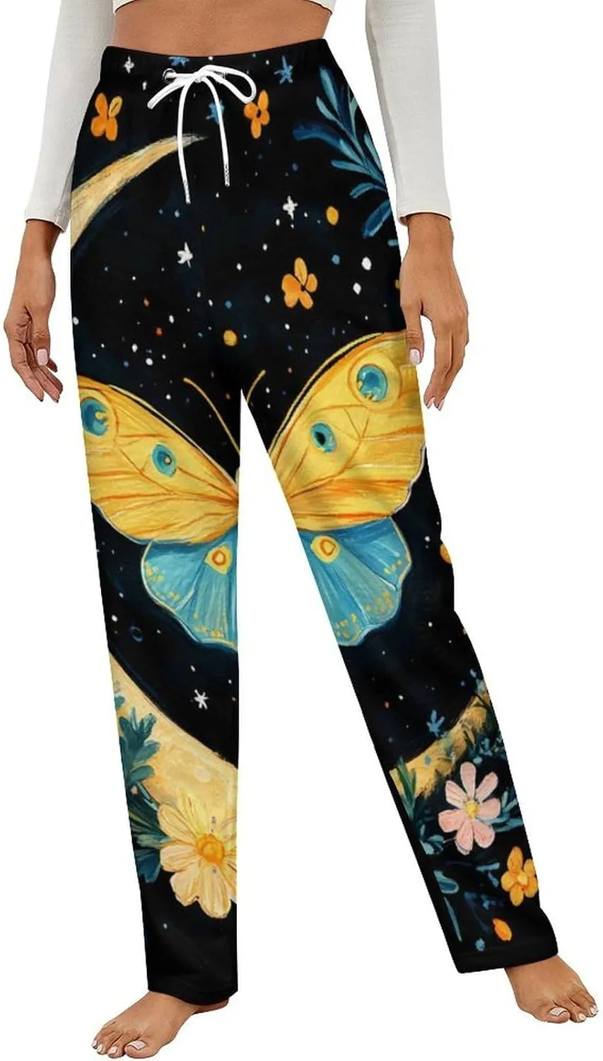 Moon-Moth Women's Pajama Pants Fleece Warm Pj Bottoms Sleepwear Lounge Pants Loungewear
