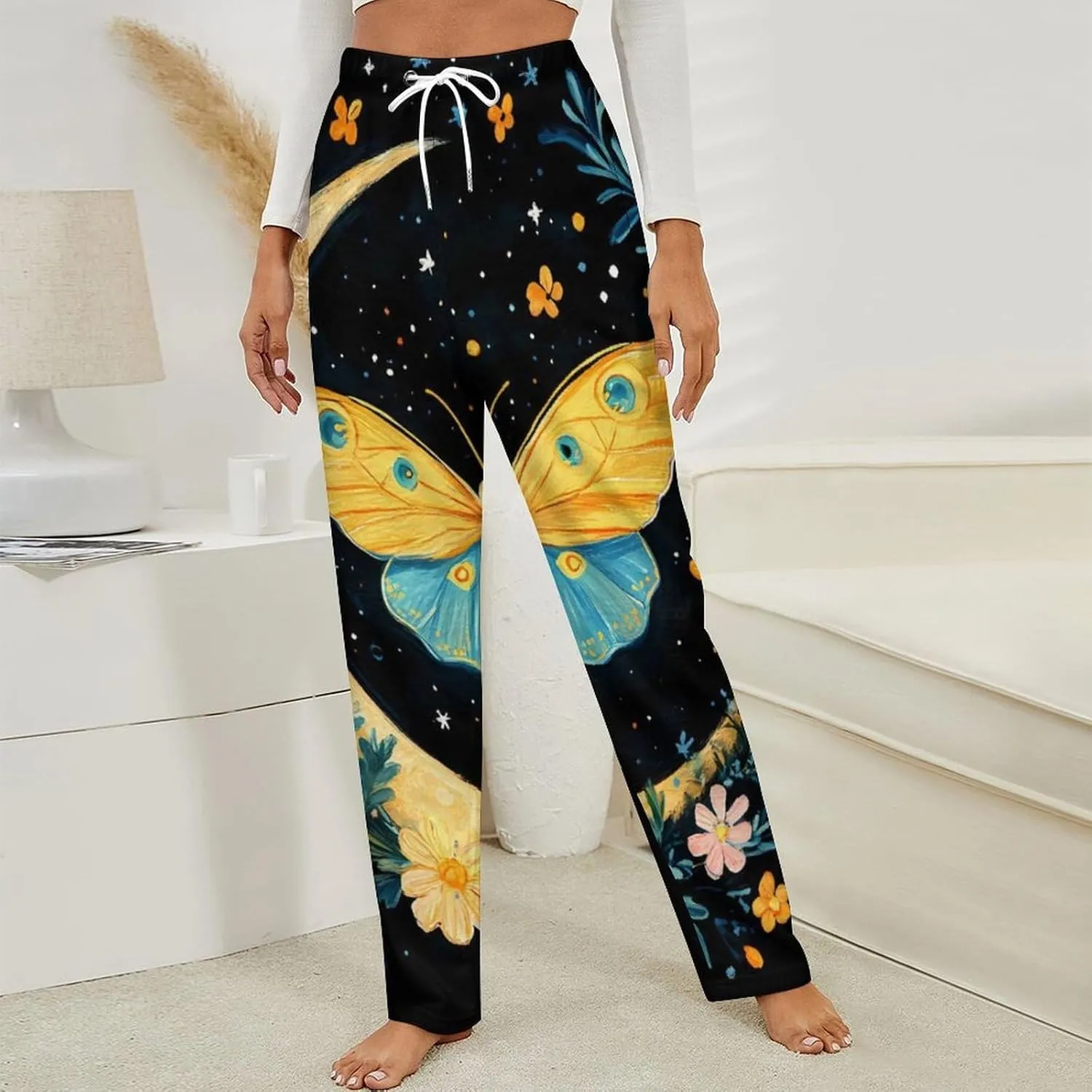 Moon-Moth Women's Pajama Pants Fleece Warm Pj Bottoms Sleepwear Lounge Pants Loungewear