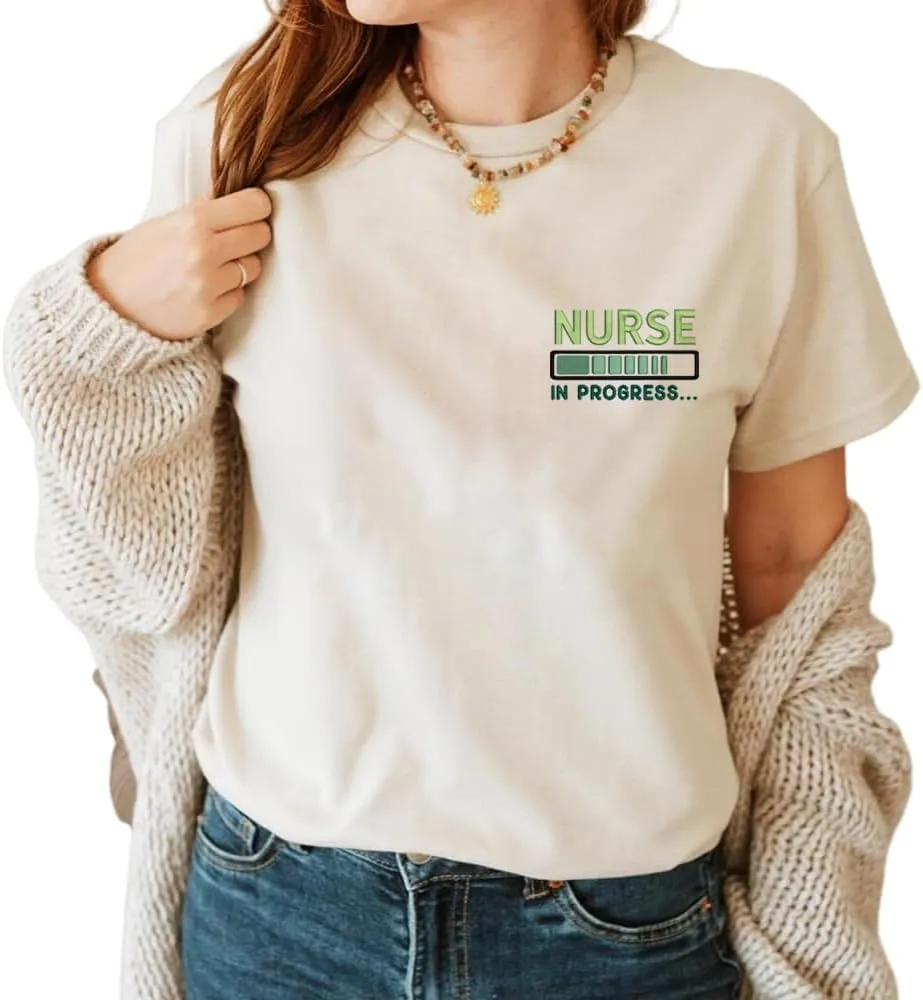 NAZENTI Personalized Embroidered for Nurse Black, RN LPN APRN CNA, Embroidered Sweatshirt for Nurse, Nursing Student