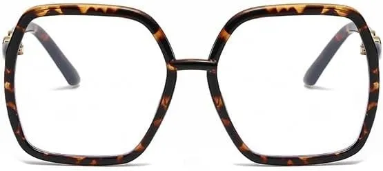 Oversized Square Reading Glasses Eyewear Anti Eye Strain Blue Light Blocking Computer Readers Flat Light Mirror (Color : Hawksbill, Size :  200)