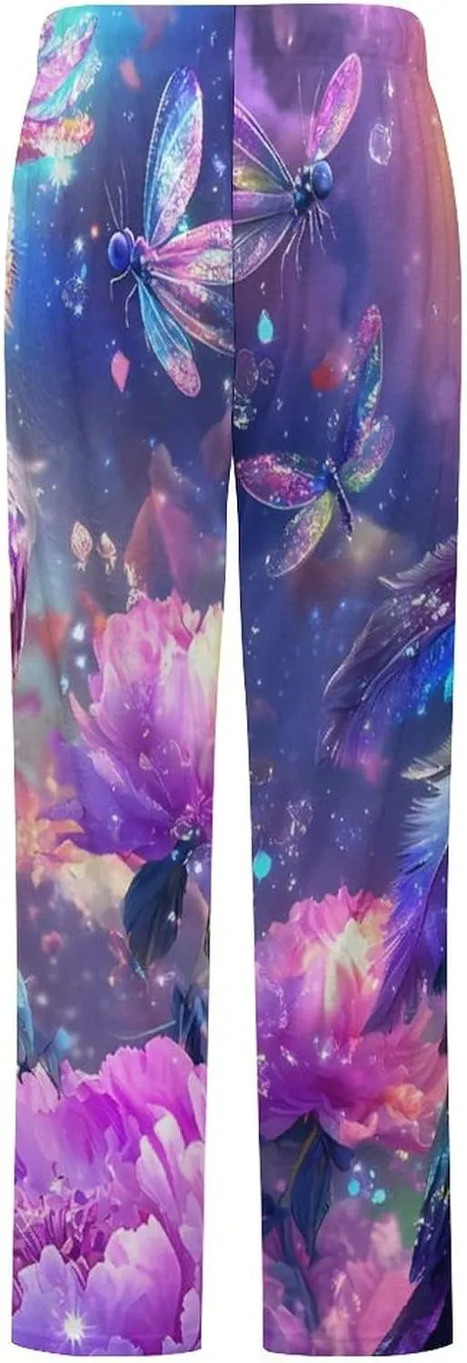 Owl Women's Pajama Pants Fleece Warm Pj Bottoms Sleepwear Lounge Pants Loungewear