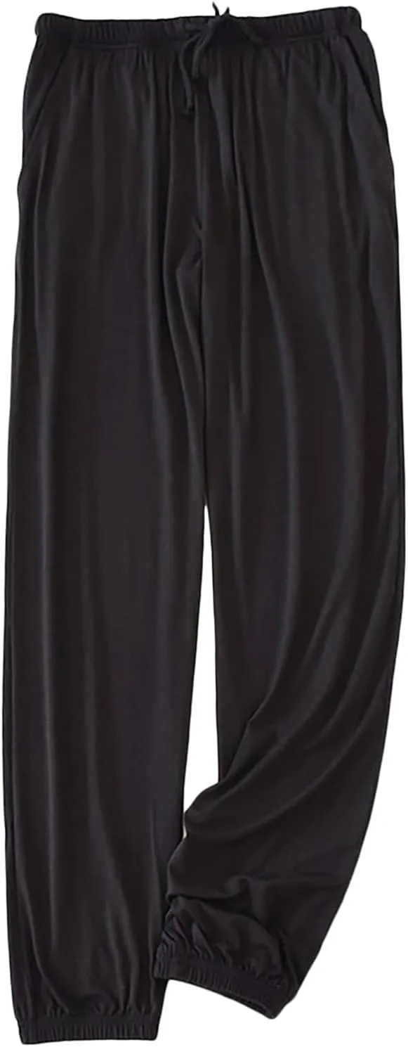 Pajama Pants Women Y2K Striped Elastic High Waist Straight Wide Leg Womens Gingham Linen Wide Leg Pants Trousers