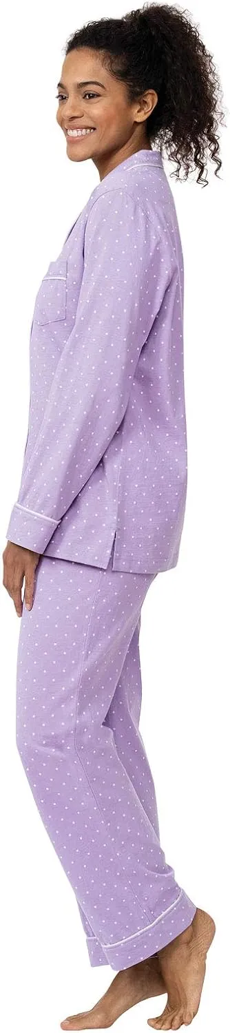 PajamaGram Pajama Set For Women - Pajamas Women Jersey Boyfriend, 100% Cotton