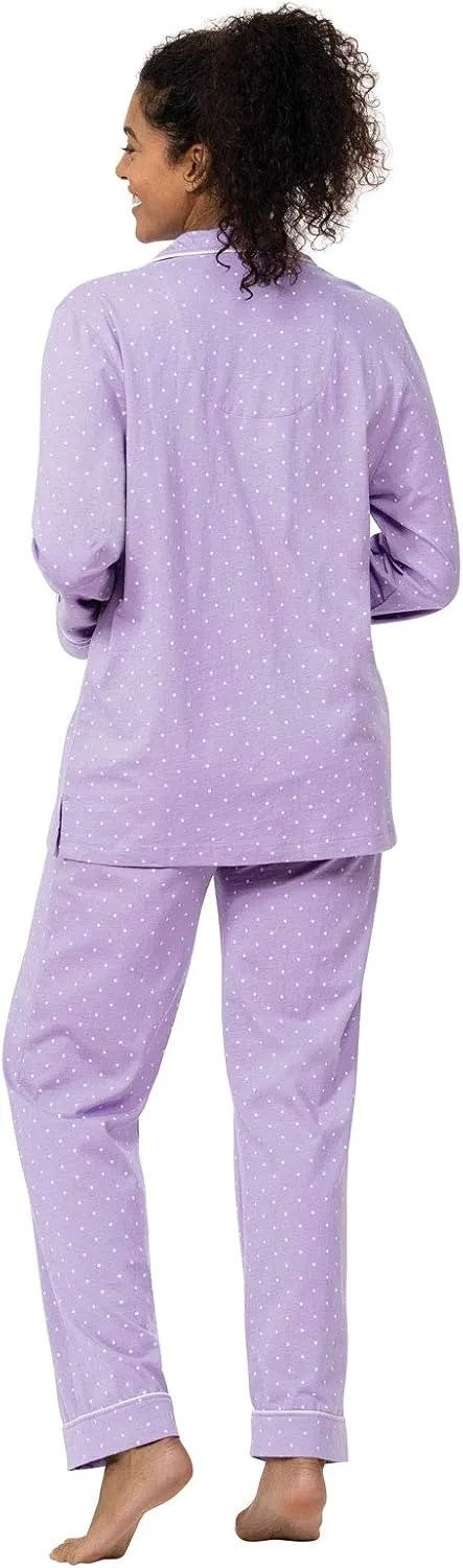 PajamaGram Pajama Set For Women - Pajamas Women Jersey Boyfriend, 100% Cotton