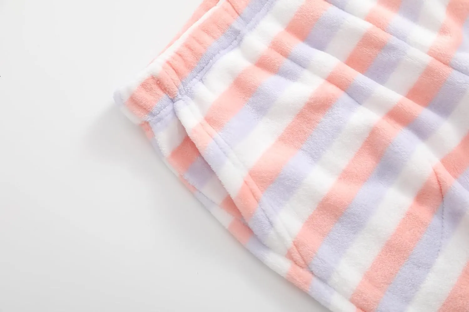 Pajamas Pants for Women Casual Flannel Plaid Lounge Pants Elastic Waist Fleece Fuzzy Plush Pj Soft Sleep Bottoms
