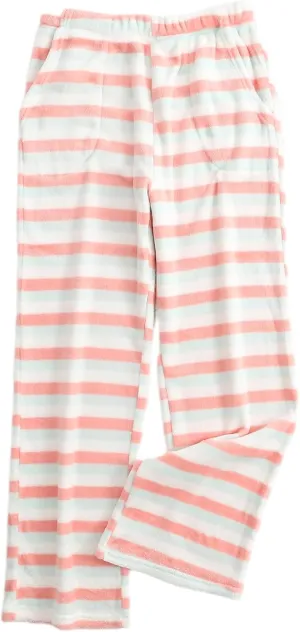 Pajamas Pants for Women Casual Flannel Plaid Lounge Pants Elastic Waist Fleece Fuzzy Plush Pj Soft Sleep Bottoms
