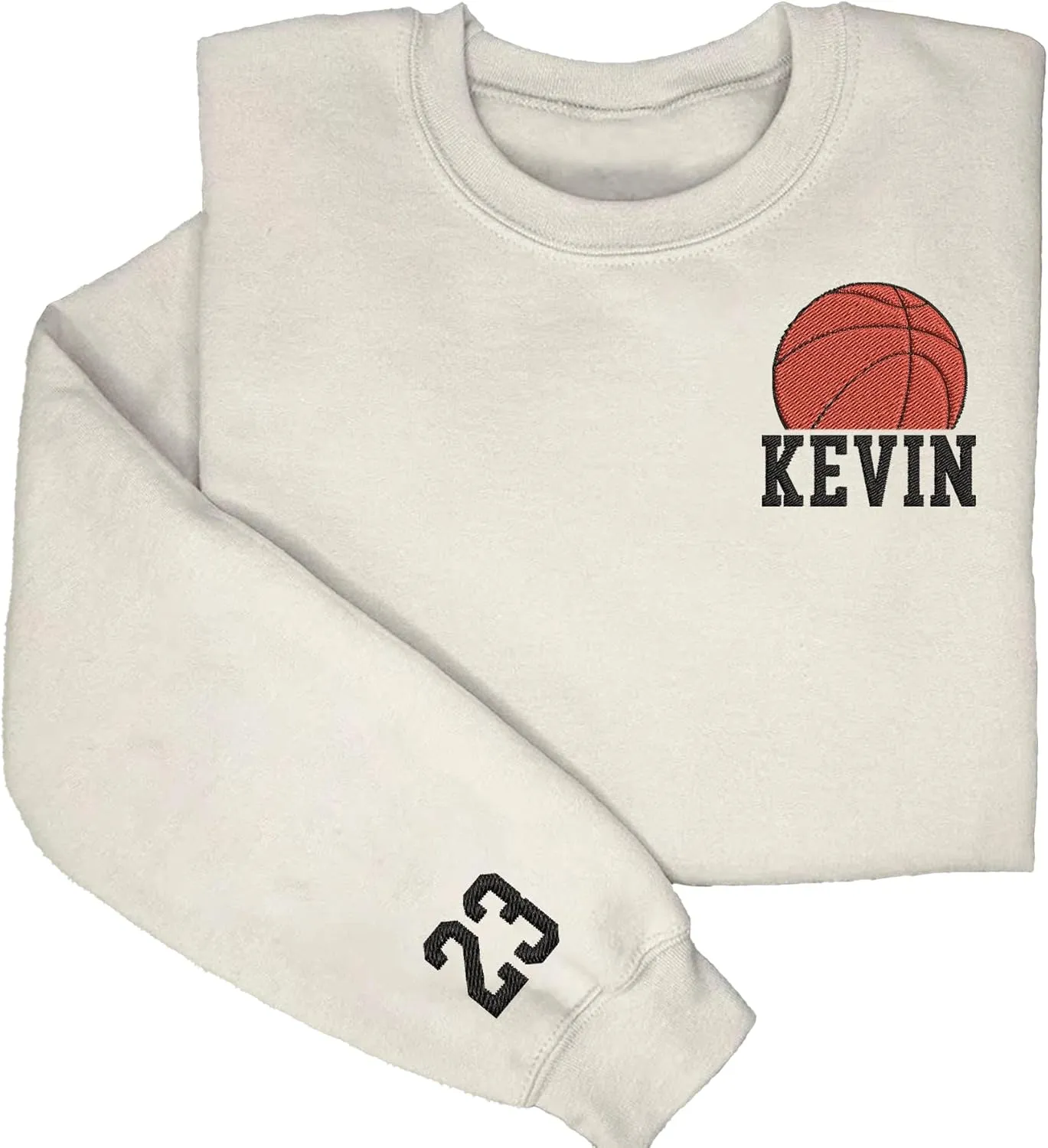 Personalized Basketball Embroidered Sweatshirt, Custom Name and Number Embroidered Sweatshirt, Basketball Mom Gifts