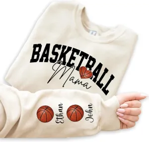 Personalized Basketball Embroidered Sweatshirt, Custom Name and Number Embroidered Sweatshirt, Basketball Mom Gifts