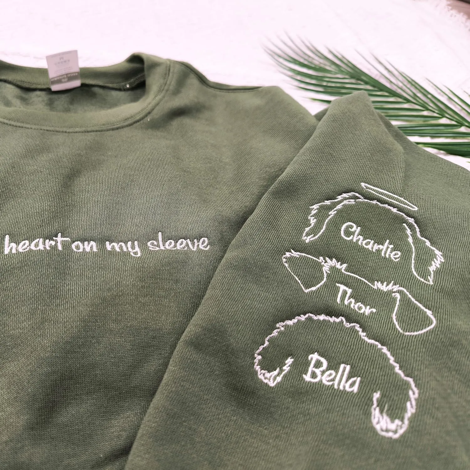 Personalized Dog Embroidered Sweatshirt, Custom Embroidered Dog Sweatshirt, Hoodie from Photo, Gift for Dog Mom