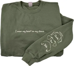 Personalized Dog Embroidered Sweatshirt, Custom Embroidered Dog Sweatshirt, Hoodie from Photo, Gift for Dog Mom