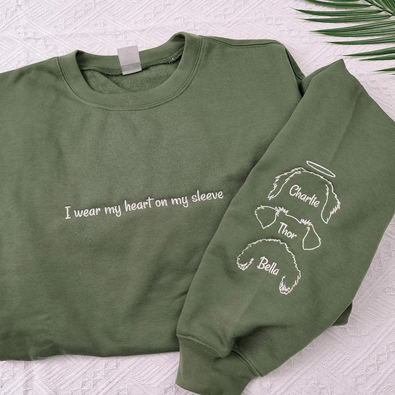 Personalized Dog Embroidered Sweatshirt, Custom Embroidered Dog Sweatshirt, Hoodie from Photo, Gift for Dog Mom