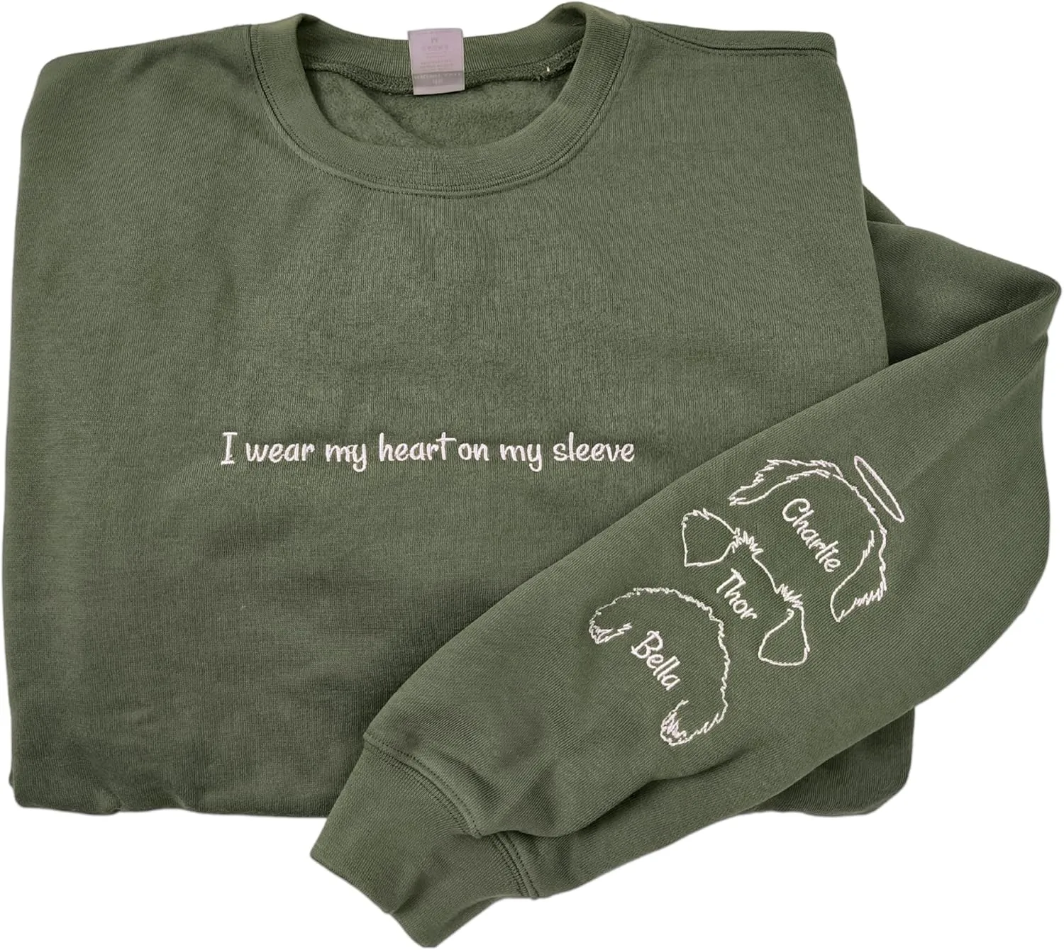 Personalized Dog Embroidered Sweatshirt, Custom Embroidered Dog Sweatshirt, Hoodie from Photo, Gift for Dog Mom