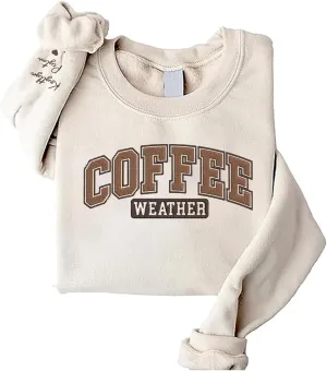Personalized Embroidered Coffee Sweatshirt