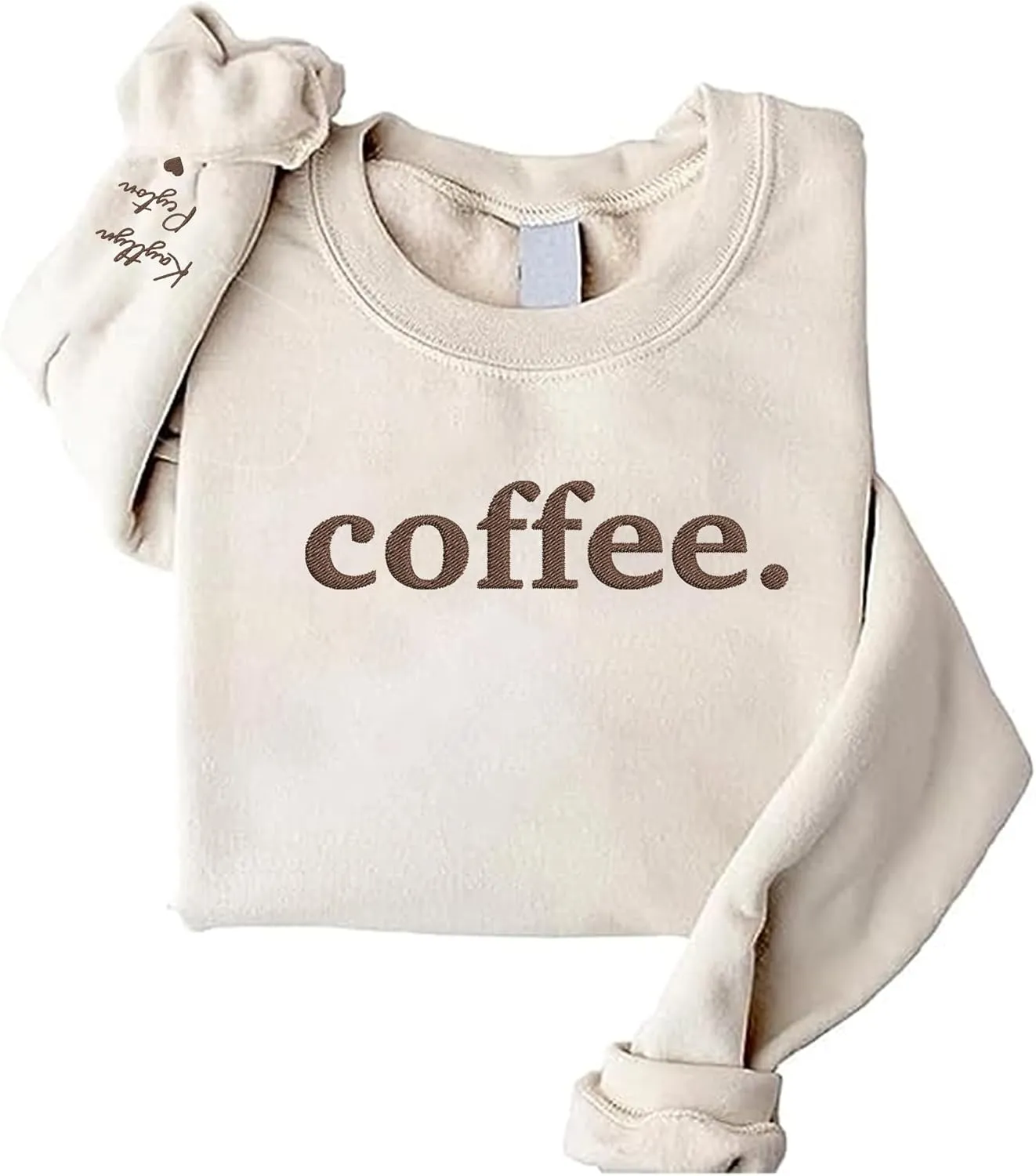 Personalized Embroidered Coffee Sweatshirt