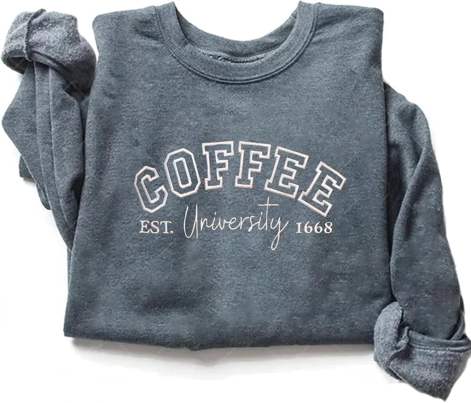 Personalized Embroidered Coffee Sweatshirt