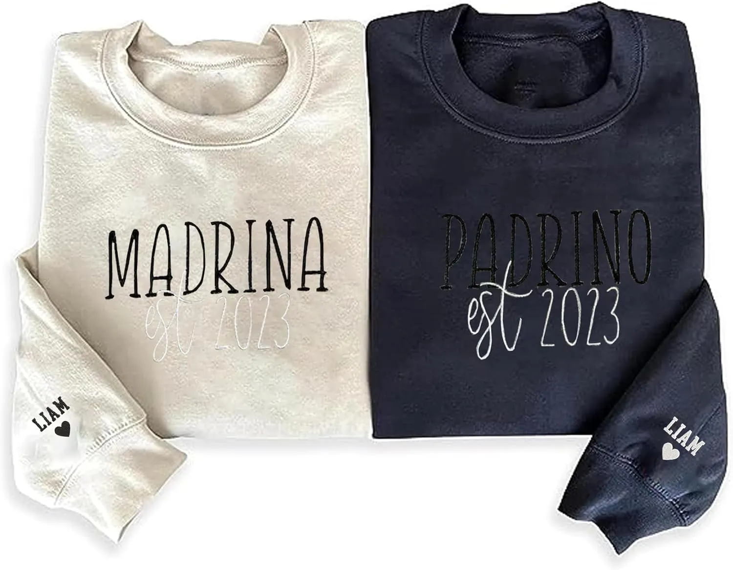 Personalized Embroidered Godmother Sweatshirt-Godmom Embroidered Sweatshirt, Madrina Proposal Gift, Godmother Gift