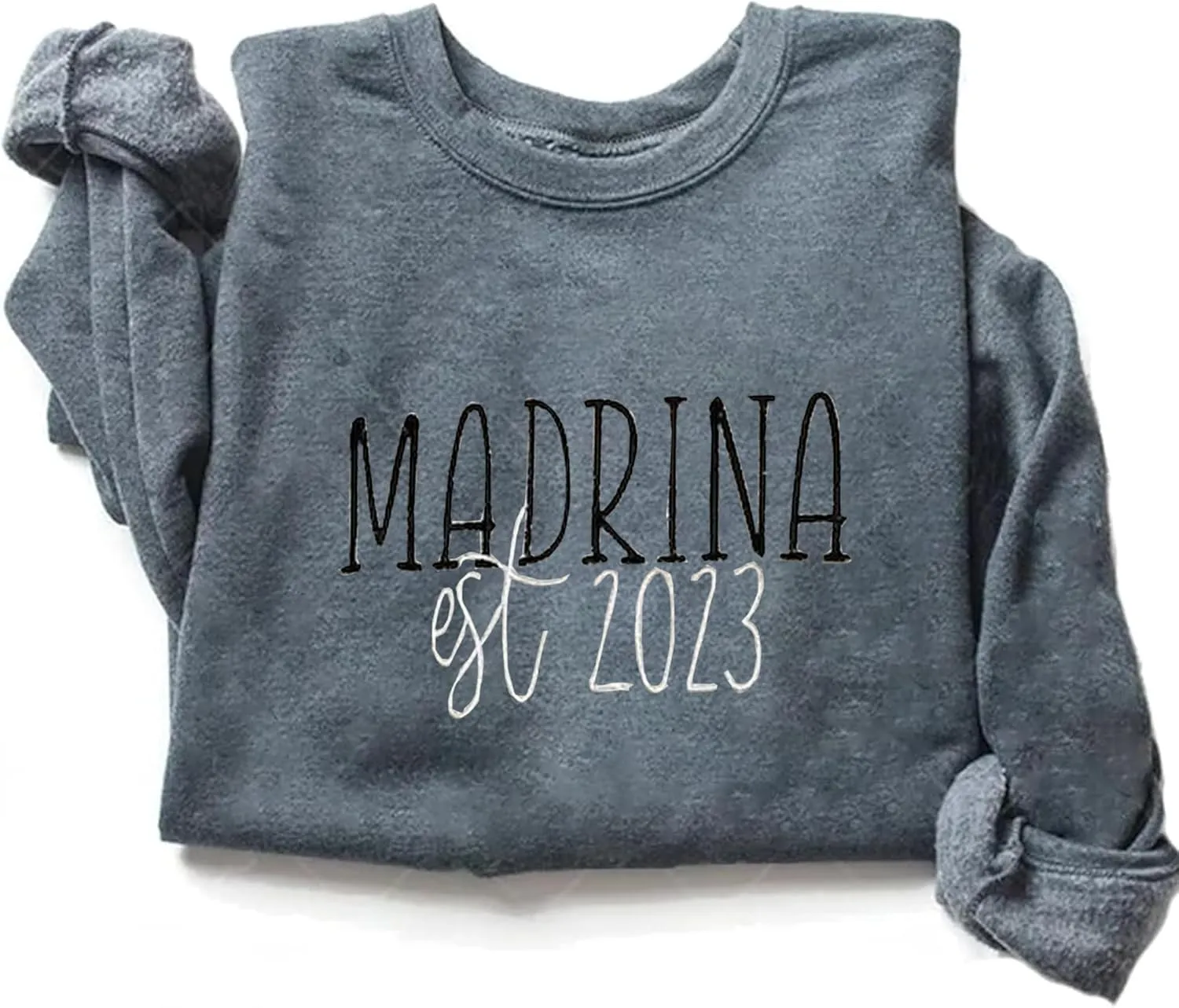 Personalized Embroidered Godmother Sweatshirt-Godmom Embroidered Sweatshirt, Madrina Proposal Gift, Godmother Gift