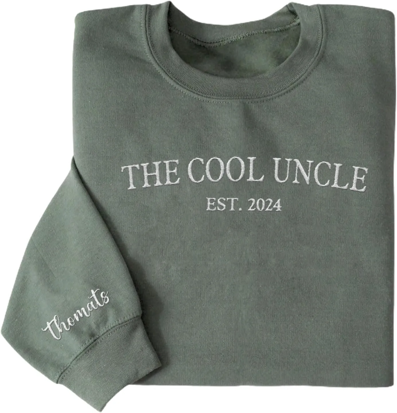 Personalized Embroidered Uncle Sweatshirt Est 2024, Cool Uncles Club Vintage Hoodie for Fathers Day