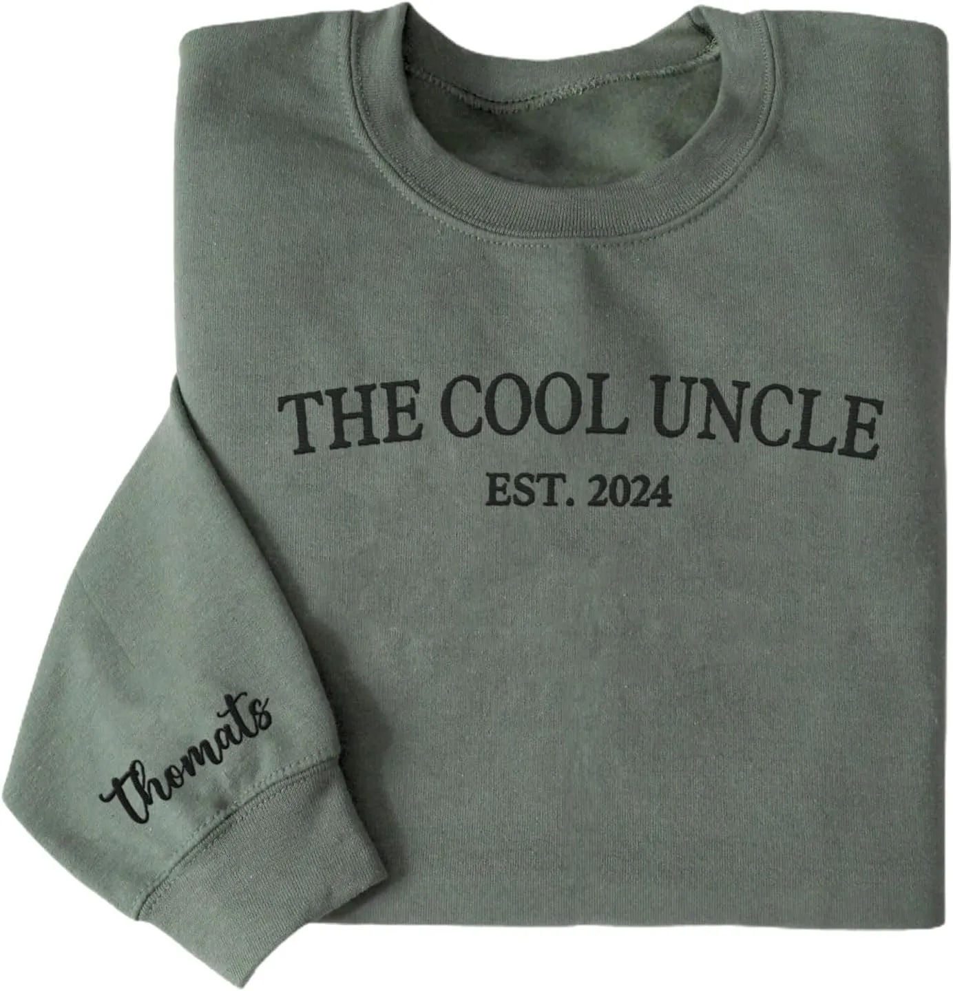 Personalized Embroidered Uncle Sweatshirt Est 2024, Cool Uncles Club Vintage Hoodie for Fathers Day