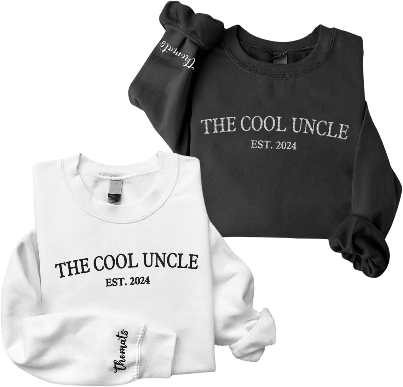 Personalized Embroidered Uncle Sweatshirt Est 2024, Cool Uncles Club Vintage Hoodie for Fathers Day