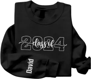 Personalized Senior 2025 Embroidered Sweatshirt Graduation 2025 Class Of 2025 Senior Class Senior Embroidered Sweatshirt
