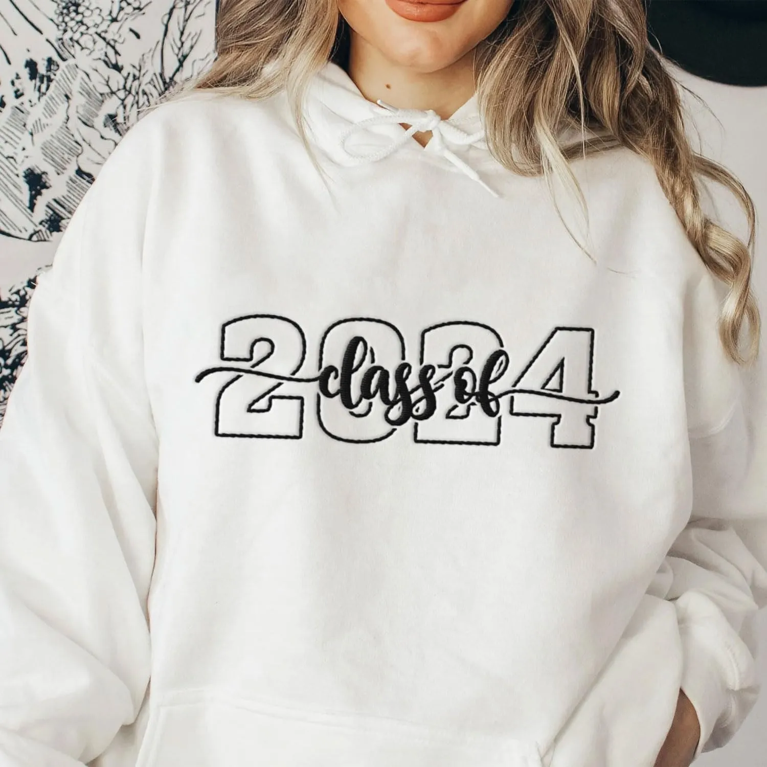 Personalized Senior 2025 Embroidered Sweatshirt Graduation 2025 Class Of 2025 Senior Class Senior Embroidered Sweatshirt