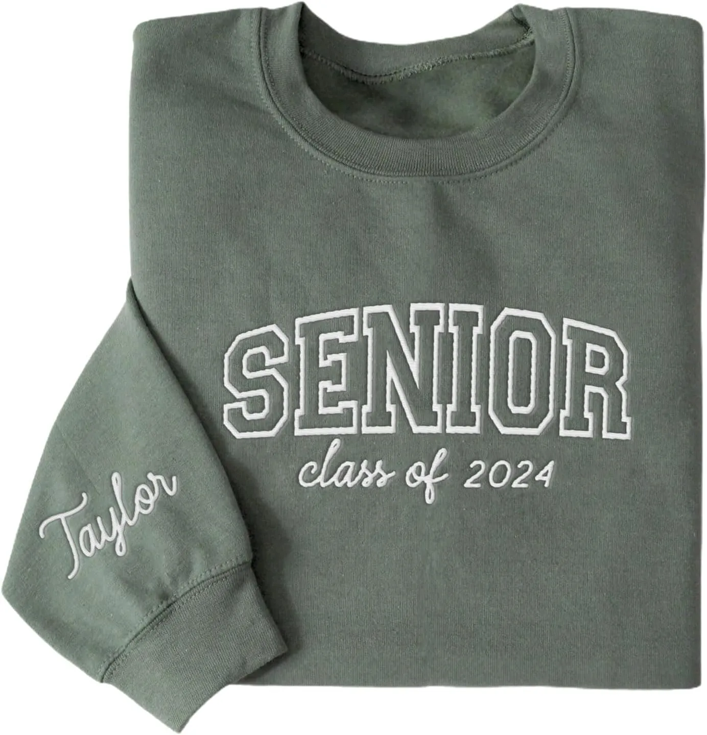 Personalized Senior 2025 Embroidered Sweatshirt Graduation 2025 Class Of 2025 Senior Class Senior Embroidered Sweatshirt