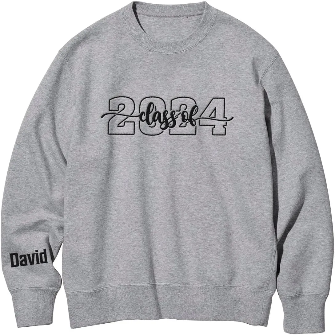 Personalized Senior 2025 Embroidered Sweatshirt Graduation 2025 Class Of 2025 Senior Class Senior Embroidered Sweatshirt