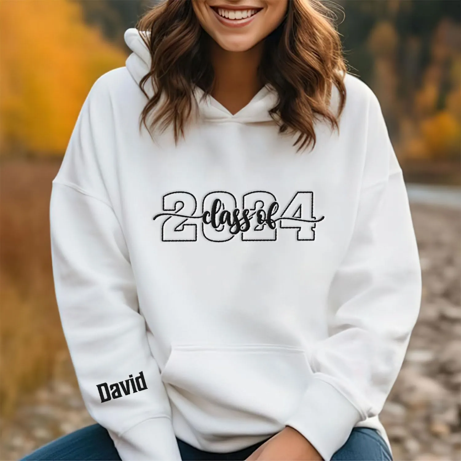Personalized Senior 2025 Embroidered Sweatshirt Graduation 2025 Class Of 2025 Senior Class Senior Embroidered Sweatshirt