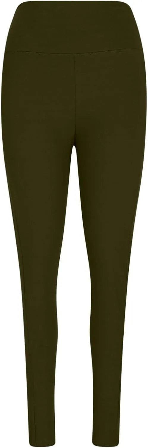 Plus Size Fleece Lined Leggings with Pockets for Women, Winter Thermal High Waist Workout Yoga Pants Tummy Control