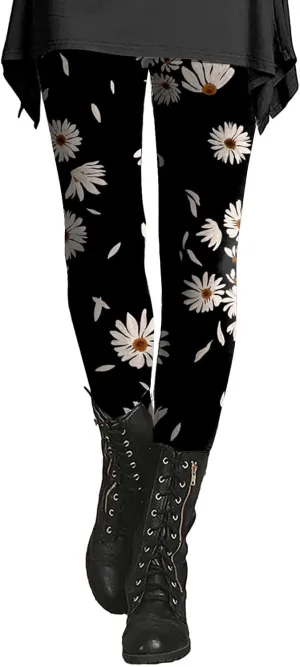 Plus Size Leggings for Women with Pockets Cow Print Pants Women Womens Valentines Day Leggings