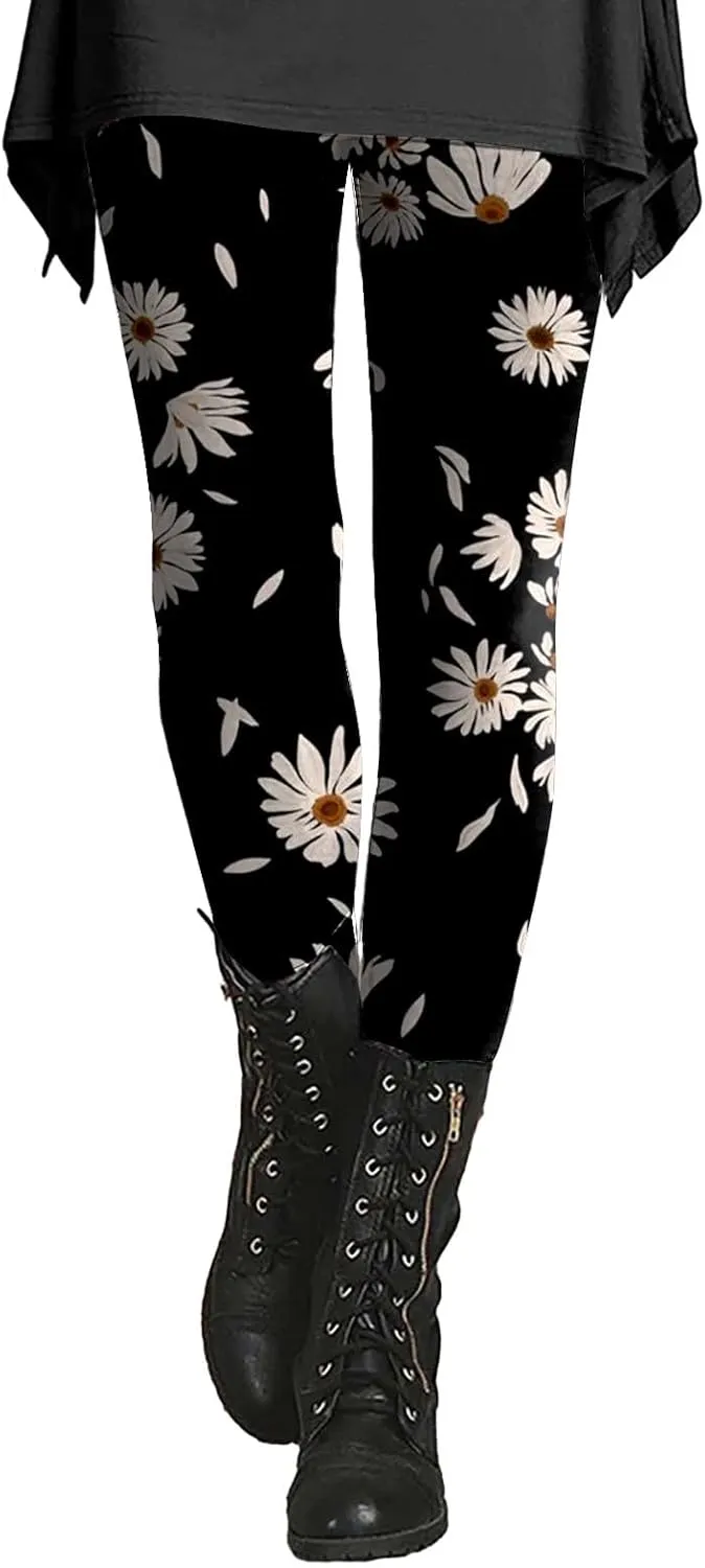 Plus Size Leggings for Women with Pockets Cow Print Pants Women Womens Valentines Day Leggings