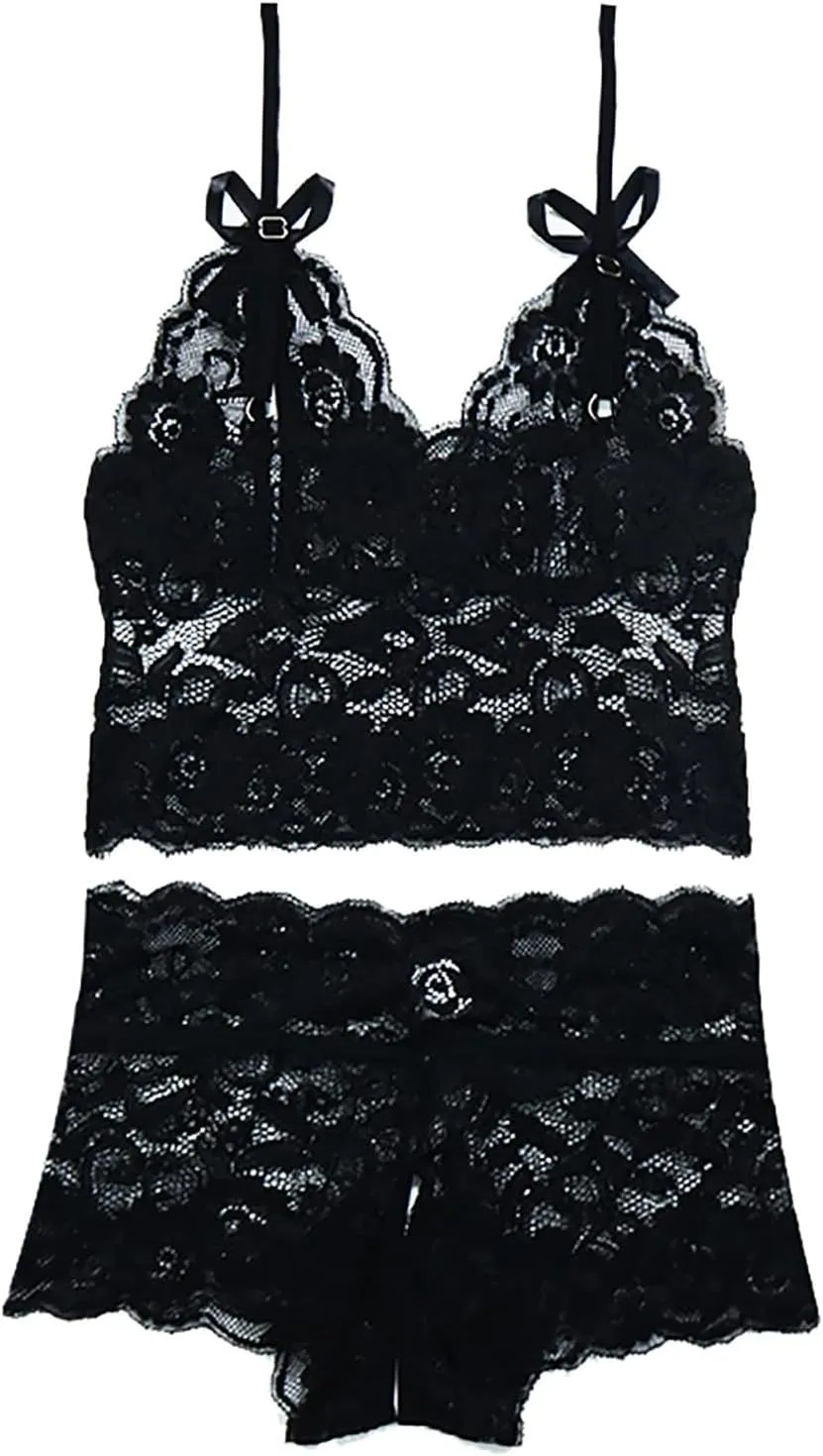 Plus Size Lingerie Sets Sexy Women Lace Set Two Piece Lace Bra And Panty Set Bralette