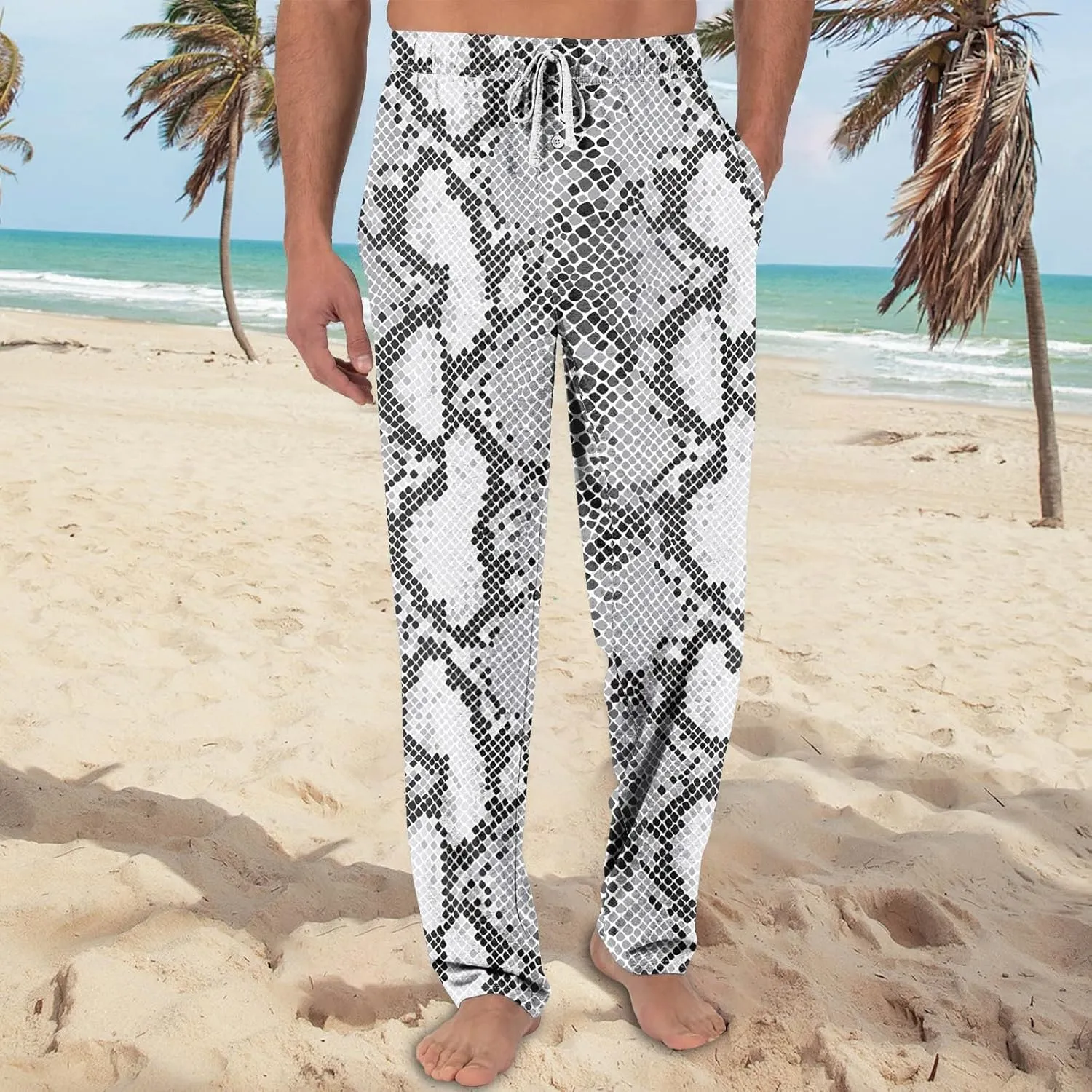 RTRDE Mens Sleepwear Pajama Pants Soft Lightweight Lounge Pant with Pockets Sleep Pj Bottoms, S-3XL