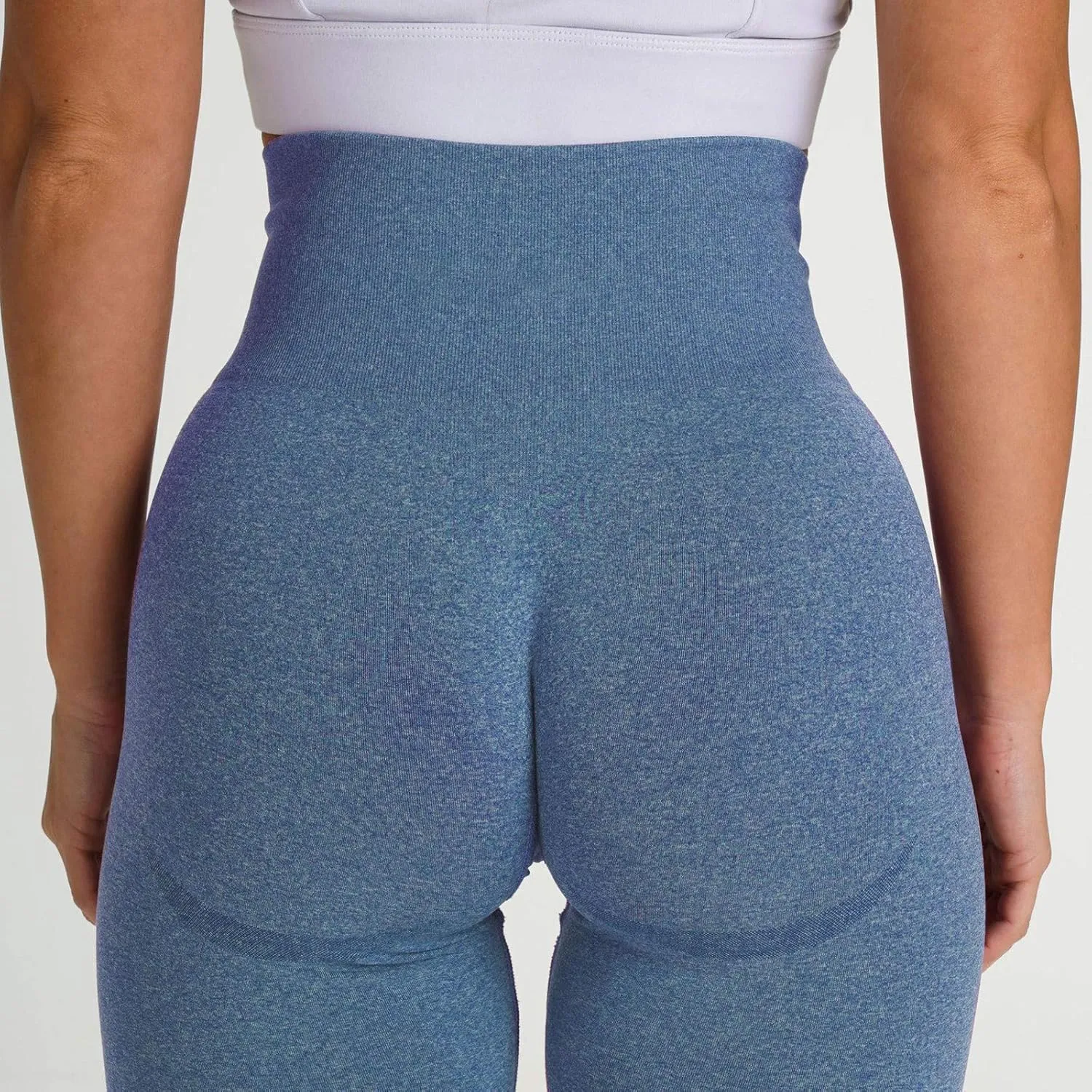 Running Leggings for Women Butt Lift Seamless High Waist Stretchy Tummy Control Sports Yoga Leggings Solid Color Soft