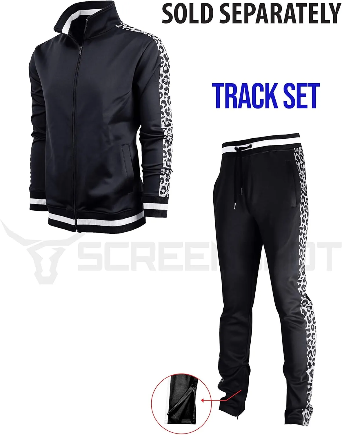 SCREENSHOT Mens Hip Hop Premium Slim Fit Track Pants