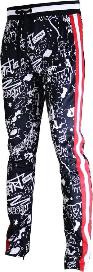 SCREENSHOT Mens Hip Hop Premium Slim Fit Track Pants