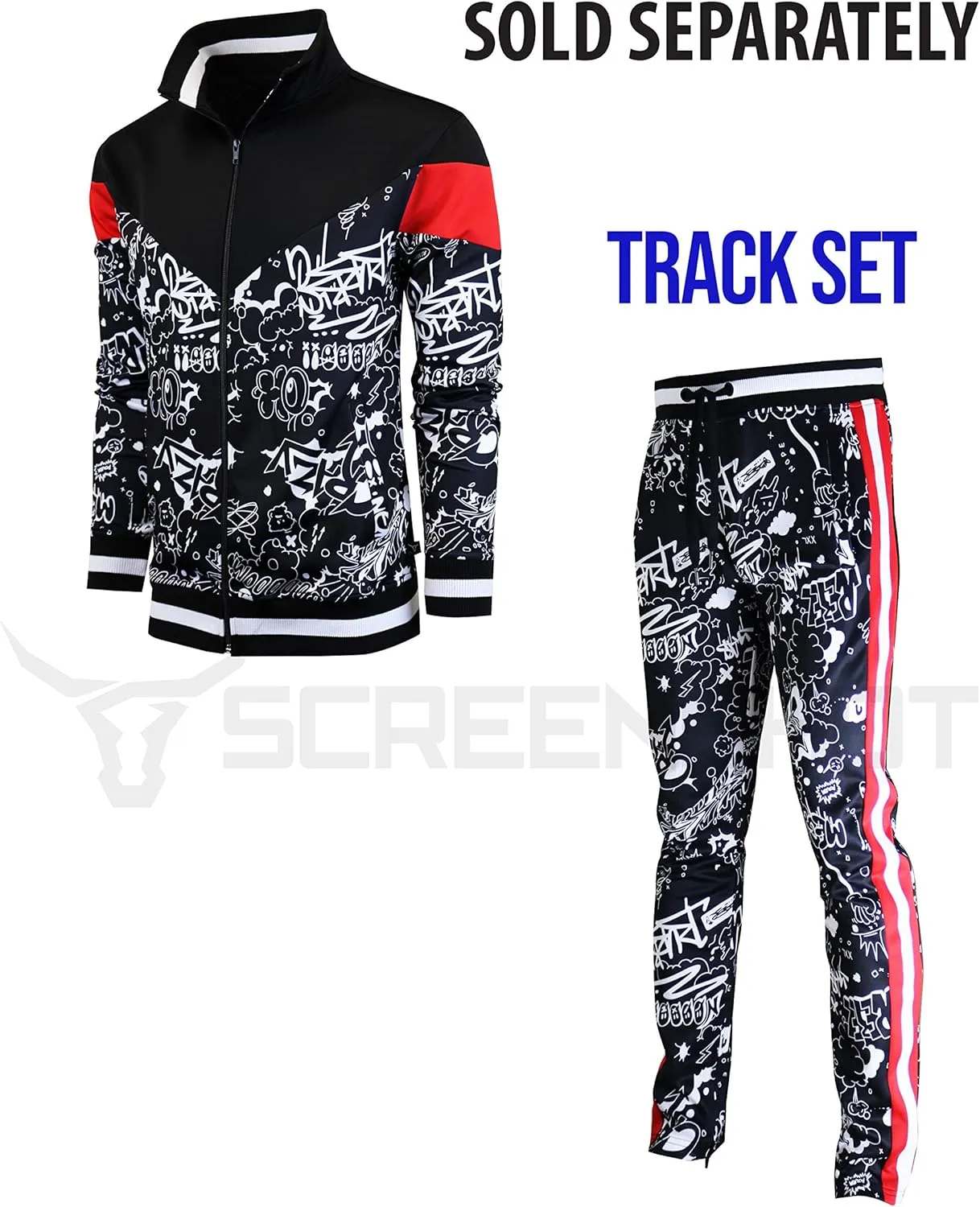 SCREENSHOT Mens Hip Hop Premium Slim Fit Track Pants