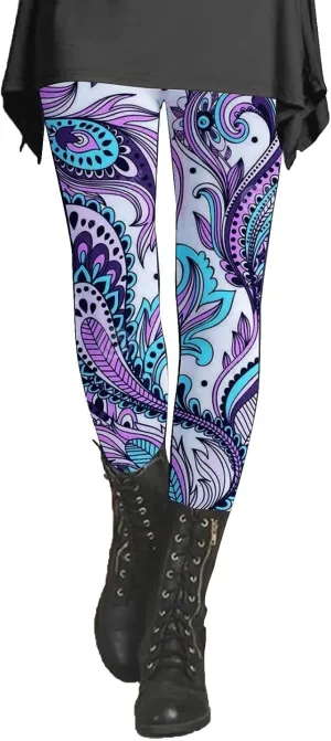 Sex Leggings for Women Womens Pull on Pants Dressy Casual Patterned Tummy Control Leggings Plus Size