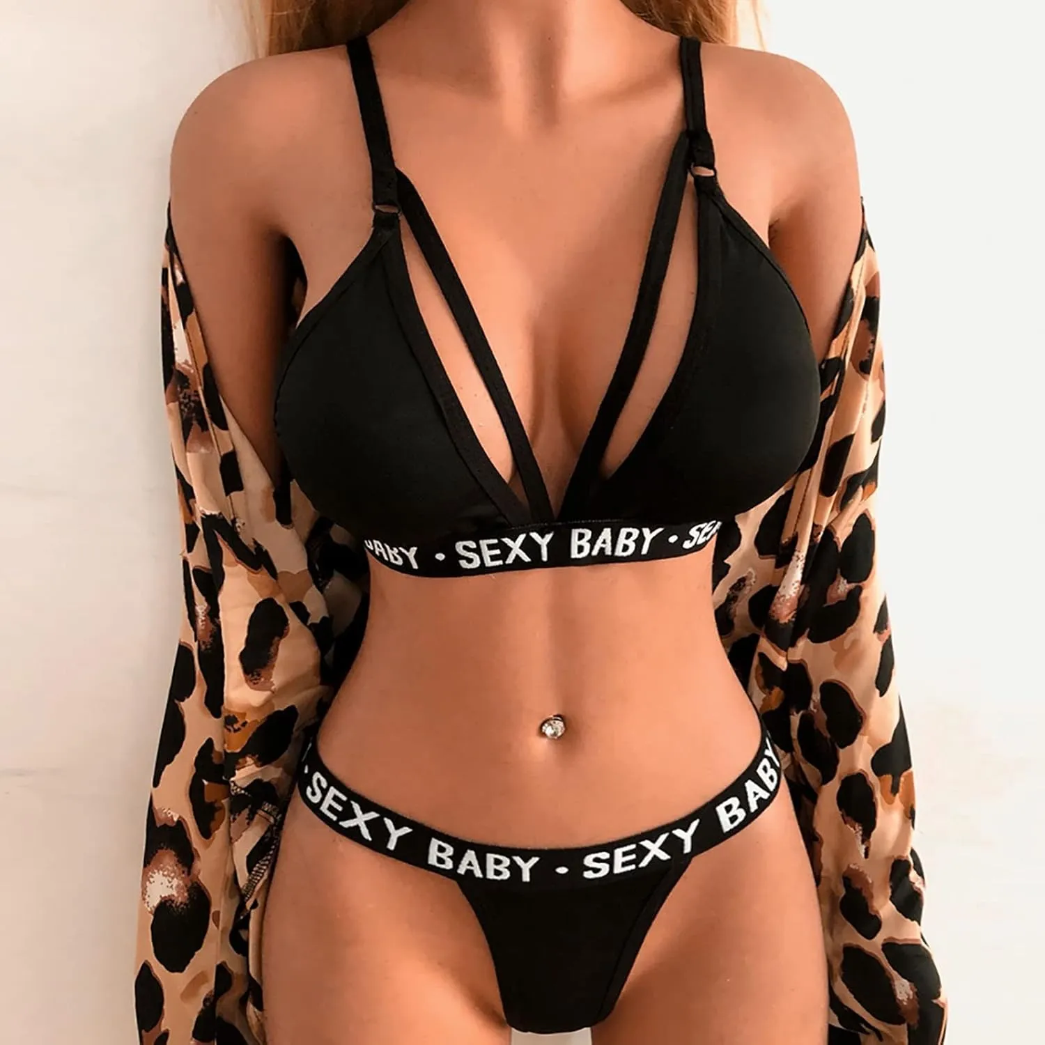 Sexy Lingerie Sets for Women Bralette and Panty Bra Two Piece Thong Set See Though Underwire Teddy Babydoll Underwear