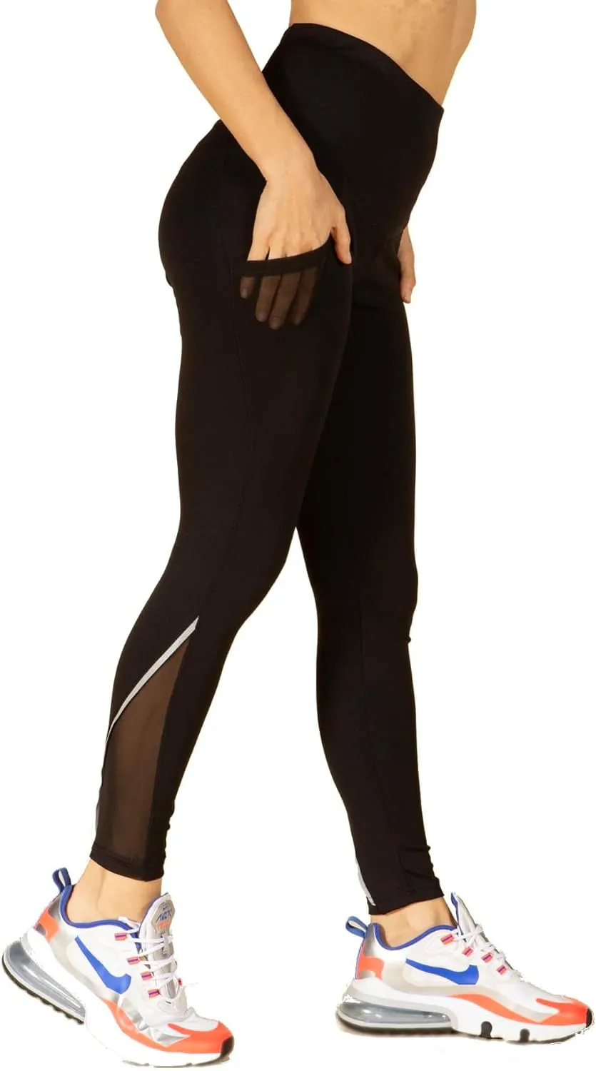 ShoSho Womens High Waist Leggings Tummy Control Sculpting Yoga Pants W/Pockets